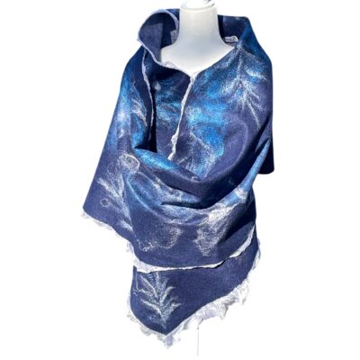 night waves felt shawl