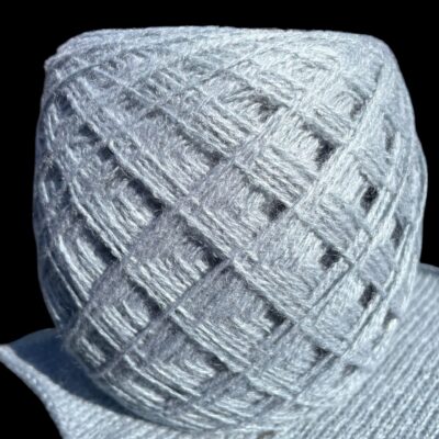 volga – soft gray blue merino blend yarn for hand & machine knitting