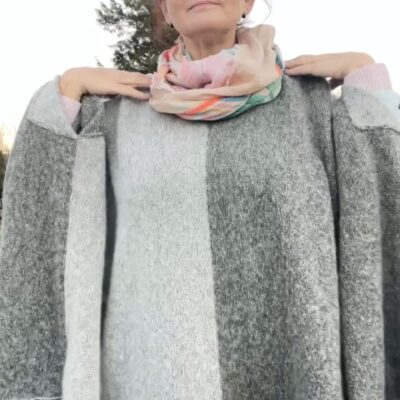 soft alpaca merino poncho