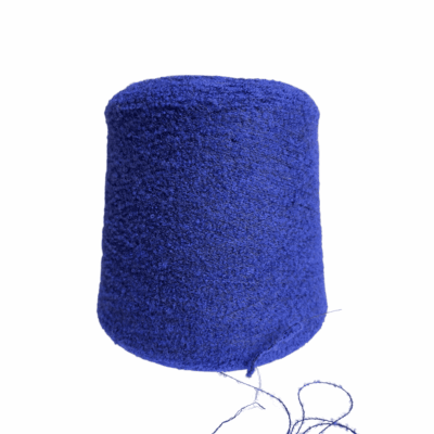 dark blue merino micro bouclé yarn
